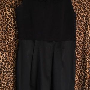 Taylor black dress with bubble petal collar